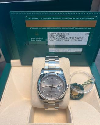 Rolex datejust 36mm 116200 NOS PELLICOLATO 2017