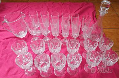 servizio da 12 calici bicchieri bottiglia brocca