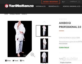 keikogi cm 180 piu borsa coltello e jo per aikido