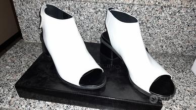 stivaletti bianchi in vera pelle nuovi 38