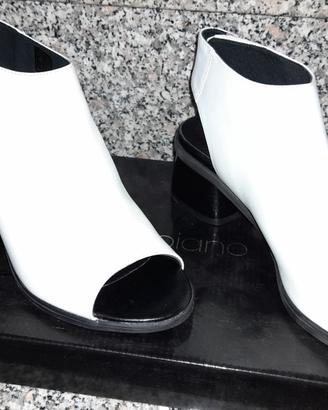 stivaletti bianchi in vera pelle nuovi 38