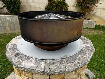 Comignolo antivento a botte in rame