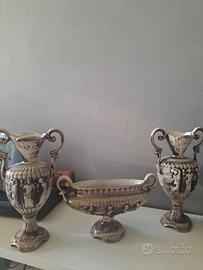 Vasi vintage tris di porcellana CAPODIMONTE