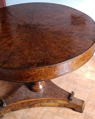 Tavolo rotondo 80 cm radica noce