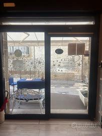 Porta automatica in vetro con anta fissa – Lecce c