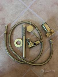 Doccino con miscelatore oro satinato nuovo