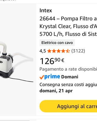 Pompa piscina intex nuova
