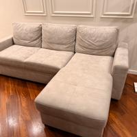 Divano letto a L con contenitore