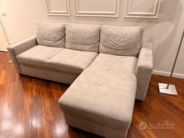 Divano letto a L con contenitore