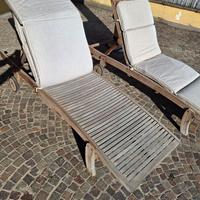 set 2 lettini in Teck