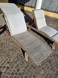 set 2 lettini in Teck