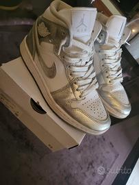 Sneakers Nike Air Jordan bianco/argento 38/5