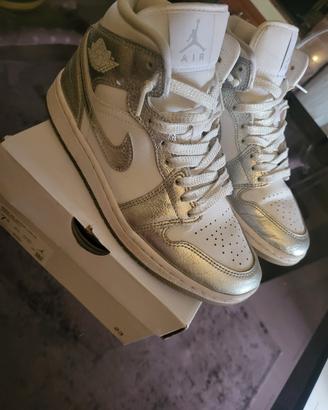 Sneakers Nike Air Jordan bianco/argento 38/5