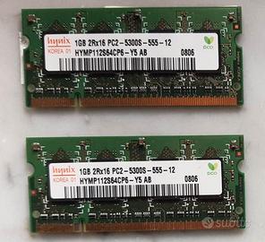 2 x 1GB RAM SODIMM DDR2HYNIX HYMP112S64CP6-Y5 AB