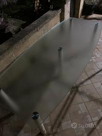 Tavolo  in cristallo 2 cm temperato