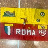 Bandiera storica Roma calcio vintage anni 60
