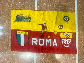 Bandiera storica Roma calcio vintage anni 60