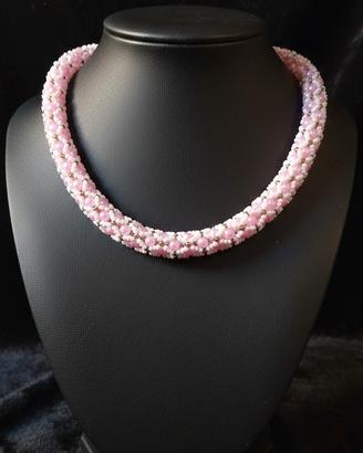 Collana Tubolare vintage anni 50 artigianale perle