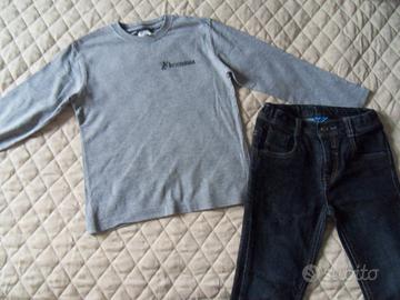 BORSA DI VESTITI BIMBO 6/8 ANNI + 2 GIUBBINI