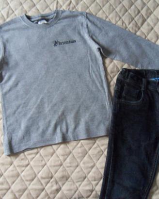 BORSA DI VESTITI BIMBO 6/8 ANNI + 2 GIUBBINI