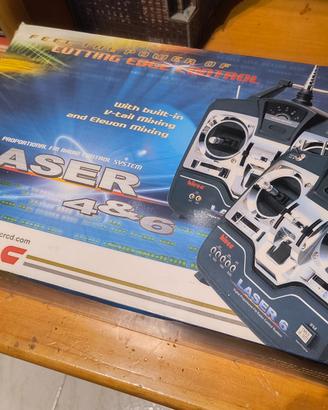 Radiocomando Hitec Laser 6. FM 40MHz. Vintage