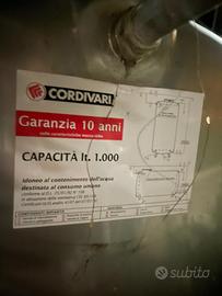 Cisterna 1000 litri acciaio