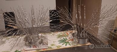 2 lampade in acciaio e metallo