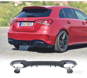 DIFFUSORE MERCEDES CLASSE A W177 18- AMG NERO LUCI