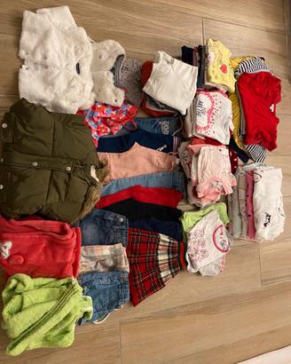 Mega Lotto Abbigliamento Bambina 12-18/18-24 Mesi