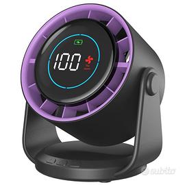Ventilatore USB Ricaricabile Tavolo Parete LED