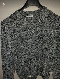 Maglione Clayton bianco nero a strisce