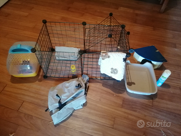 Recinto e accessori per porcellini d'india o simil