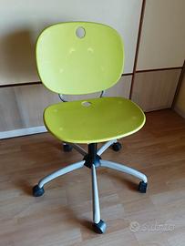 Sedia scrivania verde girevole economica