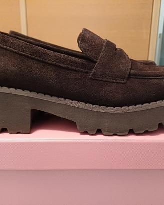 Mocassino donna in camoscio 