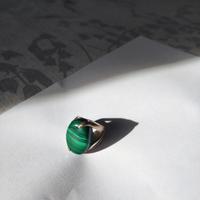 Anello vintage argento 9.25 Malachite 