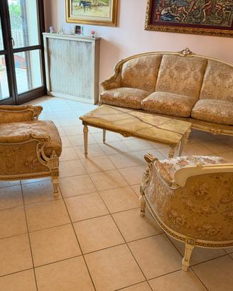 Salotto veneziano: divano, 2 poltrone e tavolino