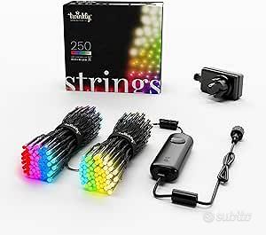 Twinkly Strings 250 LED RGB+Bianco, luci natalizie