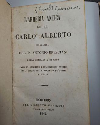 L' Armeria Antica Del Re Carlo Alberto 1842