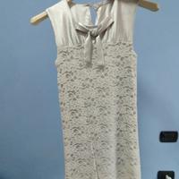 Abito vestito bianco scamiciato bambina 10 anni