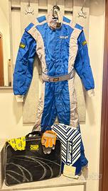 Tuta kart Omp+borsa,para costole,guanti,scaldacoll