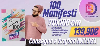 100 Manifesti da affissione 70x100
