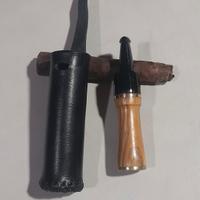 fuma sigaro toscanello in legno di ulivo, NUOVO 