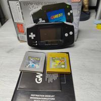 game boy advance + Pokémon oro + Pokémon argento