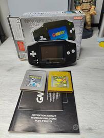 game boy advance + Pokémon oro + Pokémon argento