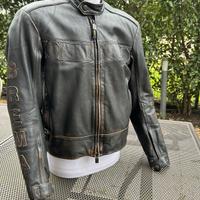 GIACCA PELLE VINTAGE BREMA MOTO TAGLIA 50