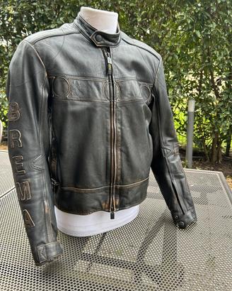 GIACCA PELLE VINTAGE BREMA MOTO TAGLIA 50
