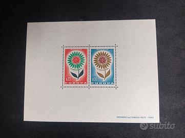 FOGLIETTO (MONACO)   "EUROPA  CEPT"  0,25/0,50 Fr.