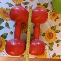 Manubri pesi  in plastica rossi 