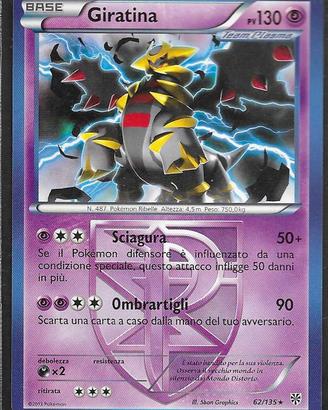Carta Pokémon TCG "Giratina 62" Uragano Plasma