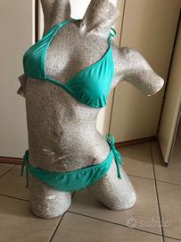 Costume bikini triangolo verde acqua nuovo